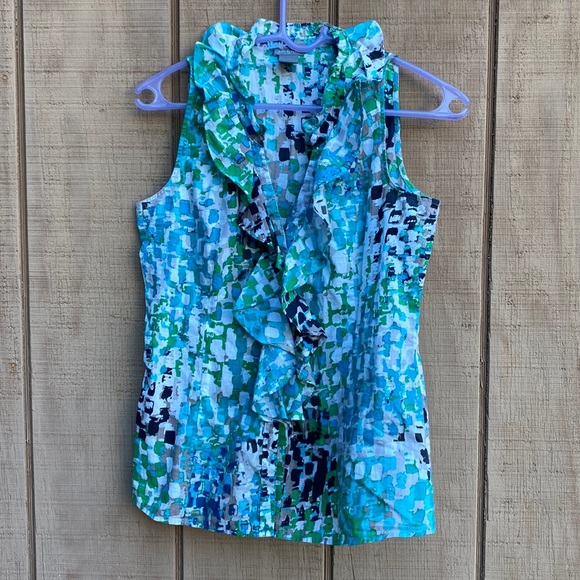 Ann Taylor Tops - Ann Taylor Sleeveless Ruffle Top